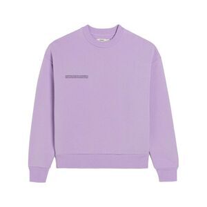 Pangaia Purple Crewneck Sweater with Subtle Graphic